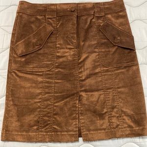 Cache brown skirt. Size 10. Rayon, polyester and spandex.